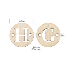 260pcs 26 Styles Unfinished Natural Poplar Wood Links Connectors&nbsp;WOOD-LS0001-06