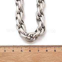 304 Stainless Steel Rope Chain Necklaces for Women Men&nbsp;NJEW-A033-04B-P