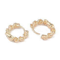 真鍮製フープピアス  クロワッサン  18KGP本金メッキ  13.5x4.5mm&nbsp;EJEW-L292-001G