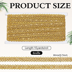 Polyester Braided Lace Trim&nbsp;OCOR-WH0082-561