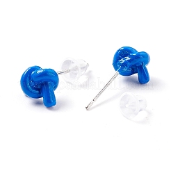 Knot Shape Resin Stud Earrings Set&nbsp;EJEW-D278-17S-01