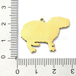 ステンレスペンダント201個  レーザー切断  漫画風ハイドロコエルスのお守り  ゴールドカラー  20x28x1mm  穴：1.5mm&nbsp;STAS-R118-09G