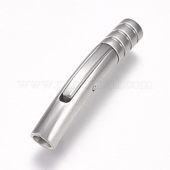 304ステンレススチール製バヨネット留め具  マット  つや消しプラチナ  29x5mm  穴：3mm&nbsp;STAS-O114-051A-MP