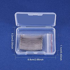 カーブ長方形の 304 ステンレス鋼の空白タグ リンク  ステンレス鋼色  38.5x7x1mm  穴：4x4mm  20個/箱&nbsp;STAS-PH0018-65P