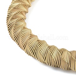女性用304ステンレススチールツイストバングル  ゴールドカラー  内径：1-7/8インチ（4.9cm）  8.5mm&nbsp;BJEW-G706-01B-G