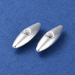 合金ビーズ  長持ちメッキ  馬の目  銀  13x4.5x3.5mm  穴：1.3mm&nbsp;PALLOY-F309-23S