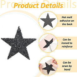8 Styles Star Hotfix Resin Rhinestone Iron on Patches&nbsp;PATC-FG0002-27