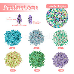 60G 6 Style Handmade Polymer Clay Cabochons&nbsp;PORC-TA0001-08B
