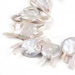 Natural Baroque Keshi Pearl Beads Strands&nbsp;PEAR-S018-06H