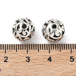 合金フィリグリービーズ  フィリグリーボール  ラウンド  アンティークシルバー  10mm  穴：2mm&nbsp;X-PALLOY-L118-04