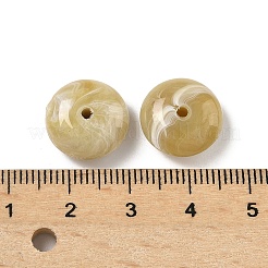 アクリル天然石風ビーズ  ロンデル  ツートン  バリーウッド  13~15.5x6~7.5mm  穴：1.8mm  約657個/500g&nbsp;MACR-K359-65A