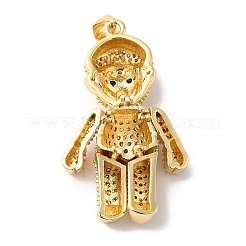 Rack Plating Brass Micro Pave Cubic Zirconia Pendants&nbsp;KK-R144-13G