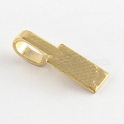 チベット風合金貼り付け用バチカン  長方形  鉛フリー＆カドミウムフリー  ゴールドカラー  26x8x1mm  穴：8x5mm  約572個/1000g&nbsp;TIBE-4710-G-RS