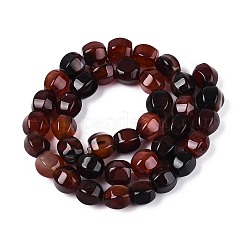 染め加工天然石瑪瑙ビーズ連売り  ランタン  暗赤色  9~10x10~11x10~11mm  穴：0.7~0.8mm  約38個/連  14.17~14.37''（36~36.5センチメートル）&nbsp;G-T144-50A-03