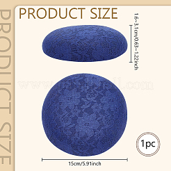 帽子用模造麻ラウンドファシネーターハットベース  ミッドナイトブルー  150x16~31mm&nbsp;AJEW-WH0472-45C-01