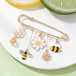 Bees & Flower Iron Kilt Pins&nbsp;JEWB-TA00024
