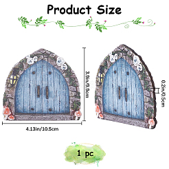 Wooden Fairy Door Sculpture&nbsp;DIY-WH0430-364