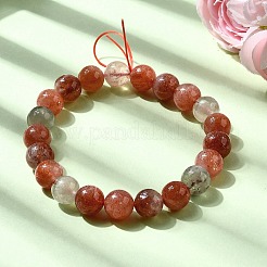 Natural Sunstone Round Beads Stretch Bracelets for Women&nbsp;BJEW-L712-A04