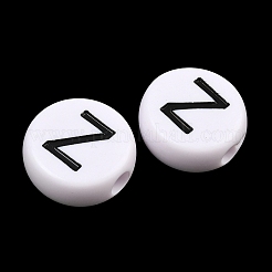 Opaque White Acrylic European Beads&nbsp;AC-CBA3BDD-01Z