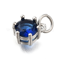 Brass Pave Cubic Zirconia Pendants&nbsp;KK-V002-23P-04