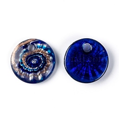 Handmade Silver Foil Lampwork Pendants&nbsp;FOIL-S116-1-B