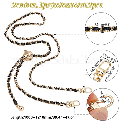2Pcs 2 Styles PU Leather Chain Bag Handles&nbsp;AJEW-AR0002-02B