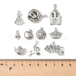 20pcs10スタイルチベットスタイルアロイペンダント  カドミウムフリー＆鉛フリー  混合図形  アンティークシルバー  13~20x8~22.5x1~10mm  穴：1.2~2mm  2個/スタイル&nbsp;TIBEP-FP0001-16