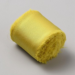 5M Polyester Satin Frayed Ribbon&nbsp;OCOR-WH0078-220C