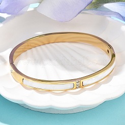 304 Stainless Steel Rhinestone Bangles for Women&nbsp;BJEW-Z092-07G
