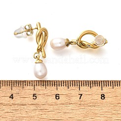 304 Stainless Steel knot Stud Earrings&nbsp;EJEW-C133-02G