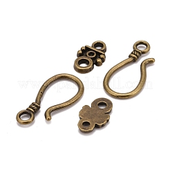 チベット風フック型クラスプ   アンティークブロンズカラー  鉛フリー及びカドミウムフリー  24x11x14mm  穴：3.5mm&nbsp;MLF1278Y