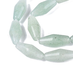 天然石グリーンアベンチュリンビーズ連売り  双円錐形  14~15x6mm  穴：1mm  約25~26個/連  14.57~15.16''（37~38.5センチメートル）&nbsp;G-A223-A02-01