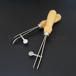 調節可能なレザーエッジャークリーサー  木製ハンドル付き  DIY手作りレザークラフトツール用  バリーウッド  19x2.7cm&nbsp;PURS-PW0003-039
