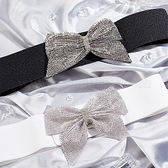 2Pcs 2 Style Polyester Elastic Chain Belt&nbsp;AJEW-GA0006-21