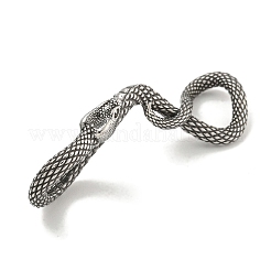 316サージカルステンレスペンダント  スネークチャーム  アンティークシルバー  49x20x16.3mm  穴：9x10mm&nbsp;STAS-E212-124B-AS