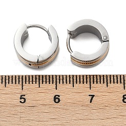 304 Stainless Steel Polishing Effect Hoop Earrings&nbsp;EJEW-M001-36GP-A