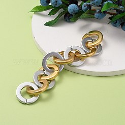 手作り不透明スプレー塗装アクリル rolo チェーン  溶接されていない  ミックスカラー  31.5x4.5mm  39.37インチ（1m）/連  1連 /セット&nbsp;AJEW-JB00847