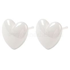 Hypoallergenic Bioceramics Zirconia Ceramic Heart Stud Earrings&nbsp;EJEW-C065-02