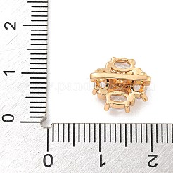 真鍮パヴェクリアキュービックジルコニアスライドチャーム  ゴールドカラー  風車  11x12x7mm  穴：1.3mm&nbsp;KK-Z072-13G-01