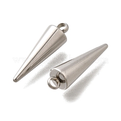ステンレスペンダント201個  コーンチャーム  ステンレス鋼色  18.5x5.5mm  穴：2mm&nbsp;STAS-F311-05P-09