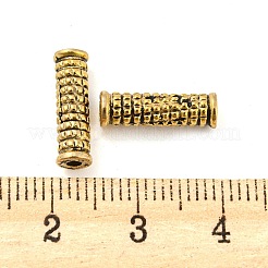 チベット風合金ビーズ  鉛フリー＆カドミウムフリー  コラム  アンティーク黄金  14x4mm  穴：1.6mm  約1204個/1000g&nbsp;PALLOY-F307-11AG