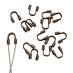 真鍮線の保護者やプロテクターアンティークブロンズ  5x4x1mm  穴：0.5mm&nbsp;KK437-AB