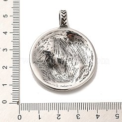 304ステンレスペンダント  バイキングのシンボルとオオカミの付いたフラットラウンド  アンティークシルバー  45.5x35.5x4mm  穴：6.5x4.5mm&nbsp;STAS-M334-11AS
