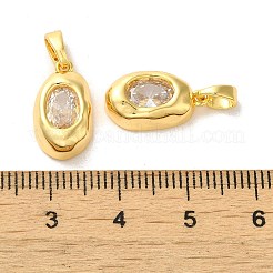 Brass Micro Pave Cubic Zirconia Pendants&nbsp;KK-H461-04G