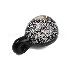 手作りランプワークペンダント  猫の形のチャーム  ミックスカラー  27~27.5x18x15mm  穴：2.5mm&nbsp;LAMP-Q005-05B