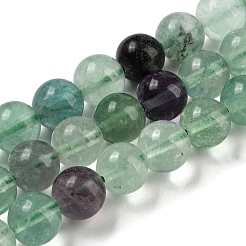 Natural Rainbow Fluorite Bead Strands&nbsp;G-P255-01-8mm