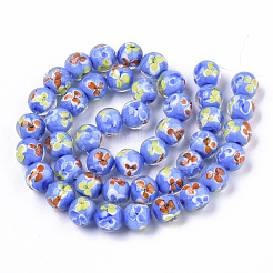 Handmade Lampwork Beads Strands&nbsp;LAMP-T007-03C