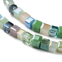 Electroplate Glass Beads Strands&nbsp;GLAA-P056-02B