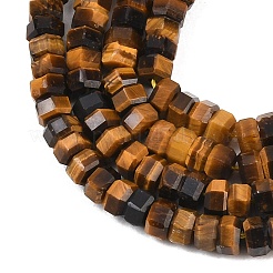 Natural Tiger Eye Beads Strands&nbsp;G-G345-C15-2x4mm