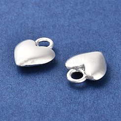 長持ちするメッキ合金チャーム  ハート  銀  14.5x11x3.5mm  穴：2.7mm&nbsp;PALLOY-A006-18S